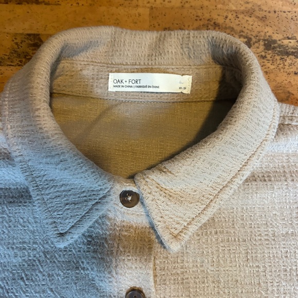 Oak + Fort Beige Button-Up Shirt - Picture 3 of 6